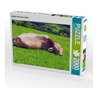 Puzzle · Une Vache de l'Allgäu en Train de se détendre | Bovins, vaches, vache brune · 2000 pièces · Format assemblé 90 × 67 cm · CALVENDO Puzzle