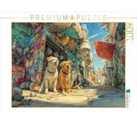 Puzzle · Une Ville Haute en Couleur | Chiens de ville · 1000 pièces · Format assemblé 64 × 48 cm · CALVENDO Puzzle
