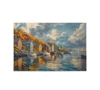 Puzzle unique de 500 pièces - Chefs-d'œuvre stimulants et éducatifs - Port au bord de la mer