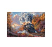 Puzzle unique de 500 pièces Racing The Train pour amis, famille, jeux de nuit, cadeaux