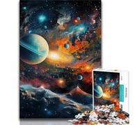 Puzzle Univers Coloré 1000 Pièces pour Adolescents, Cadeaux, Aidez Le Cerveau à Exercer, Jouets Addictifs pour Cultiver la Patience, Convient aux Couples (38x26cm)