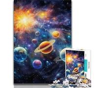 Puzzle Univers Coloré 1000 Pièces pour Adolescents, Jeu Familial Anti-Stress, Défi Difficile, Cadeaux Secret du Père Noël 50x75cm