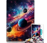 Puzzle Univers Coloré 1000 pièces pour Adolescents, Jeu Stimulant, idéal comme Cadeau pour Toute la Famille 38x26cm