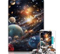 Puzzle Univers Coloré 1000 Pièces pour Adultes et Adolescents, Aide Le Cerveau à Exercer, Jouets Addictifs pour Cultiver la Patience, Convient aux Couples 38x26cm