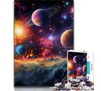 Puzzle Univers Coloré 1000 pièces pour Adultes et Adolescents, Difficile à compléter mais Amusant et Humoristique avec Affiche Assortie et Feuille de Questions 50x75cm