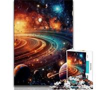 Puzzle Univers Coloré 1000 Pièces pour Adultes et Adolescents, Soulagement du Stress, Défi Difficile, Renforcement de l'amour Entre Couples 38x26cm