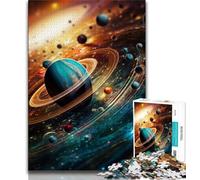 Puzzle Univers Coloré 1000 pièces pour Adultes, Jeu Familial Anti-Stress, défi Difficile, Cadeaux du Père Noël Secret 50x75cm