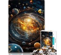 Puzzle Univers Coloré pour Adolescents 1000 Pièces, Jouet Éducatif Intellectuel Décompressant, Cadeaux Secret du Père Noël 38x26cm