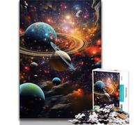 Puzzle Univers Coloré pour Adolescents 1000 Pièces, Jouets de Jeu Chaque Pièce Est Unique - Jeu Familial Amusant et Défi (38x26cm)