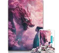 Puzzle Univers Dragon Chinois 1000 pièces pour Adultes et Adolescents, Aide Le Cerveau à exercer des Jouets addictifs pour cultiver la Patience, Jeu de défi Unique (38x26cm)