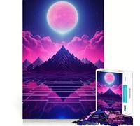Puzzle Univers du Rétrofuturisme 1000 pièces Jeu de Concentration mentale Conception sans Espace Défi cérébral interactif pour la Maison (38x52cm)