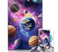 Puzzle Univers Galaxie 1000 pièces pour Adolescents, Jeu de réflexion, décoration Murale, Cadeaux d'anniversaire et de Noël Uniques (50x75cm)
