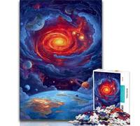 Puzzle Univers Galaxie Voie Lactée pour Adultes 1000 pièces, Jeu Stimulant et Familial avec des pièces de Formes aléatoires entièrement emboîtables (75x50cm)