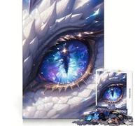 Puzzle Univers Œil de Dragon Blanc pour Adolescents, 1000 Pièces, Exercice de Logique, Temps de Détente Calme, Bords Nets, (50x75cm)