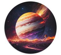 Puzzle Univers Jupiter pour Adultes, 1 000 pièces, Rond, Niveau débutant, idéal pour Les Anniversaires et Les fêtes, 67,5 x 67,5 cm