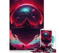 Puzzle Unknown Planet pour Adolescents,1000 pièces,Jeu de mémoire,Verrouillage sécurisé,sans pièces détachées,idéal pour Les Voyages (38x52cm)