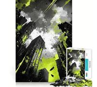 Puzzle Urban Chaos 1000 pièces,Jeu de Concentration mentale,découpe de précision,Bords Lisses,activité captivante pour des soirées tranquilles (50x75cm)