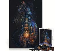 Puzzle Urban Feline Dreams 1000 pièces pour Adolescents Détection des émotions, Plaisir et Bien-être Coupe Uniforme Cadeau de Noël idéal (50x75cm)