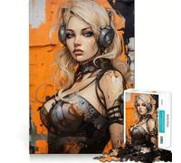 Puzzle Urban Girl V 1000 pièces,Jeu cognitif Amusant,découpe de Haute précision,Cadeau Unique pour soulager Le Stress (38x52cm)