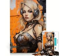 Puzzle Urban Girl V 1000 pièces pour Adultes,Jeu de logique,découpe de précision,Bords Lisses, pour Les réunions de Famille (50x75cm)