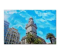 Puzzle Uruguay 300 pièces Place de l'Uruguay Montevideo Uruguay Puzzle Game Artwork Travel Souvenir 38x26CM