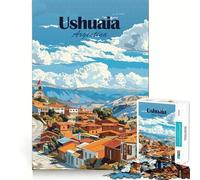Puzzle Ushuaia,Argentine pour Adultes,1000 pièces,Jeu de mémoire,Assemblage sécurisé et Solide,Jeu de Construction de Liens significatifs (38x26cm)