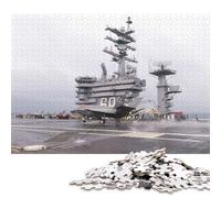 Puzzle USS Dwight D. Eisenhower de 1000 pièces pour Adultes, Puzzle en Bois, pour Les Amis et la Famille, 1000 pièces (75 x 50 cm)