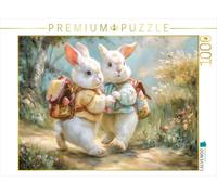 Puzzle · Œuvres créatives Pleines de gaieté | Des lapins de Pâques qui dansent · 1000 pièces · Format assemblé 64 × 48 cm · CALVENDO Puzzle
