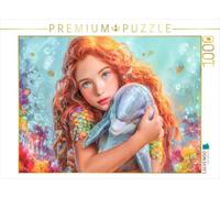 Puzzle · Œuvres créatives Pleines de gaieté | Fille avec un petit dauphin · 1000 pièces · Format assemblé 64 × 48 cm · CALVENDO Puzzle