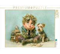 Puzzle · Œuvres d'humour | Je préfère jouer avec mon chien · 1000 pièces · Format assemblé 64 × 48 cm · CALVENDO Puzzle