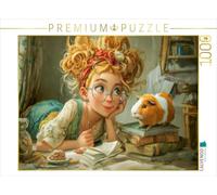 Puzzle · Œuvres Humoristiques | Mon cochon d'Inde est très curieux · 1000 pièces · Format assemblé 64 × 48 cm · CALVENDO Puzzle