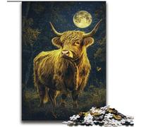 Puzzle Vache des Hautes Terres de la Lune pour Adolescents, 2000 pièces, Jeux éducatifs, décoration d'intérieur, Cadeau d'anniversaire, Art Mural (70x100cm)