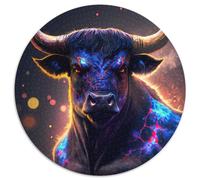 Puzzle Vache Mutante pour Adultes 1000 Pièces Puzzle Rond 1000 Pièces Niveau Débutant, Idéal pour Les Cadeaux d'anniversaire et de Vacances (67,5x67,5cm)