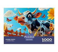 Puzzle Vache Qui Compte 1000 Pièces pour Adultes,Paysage Pastoral Un Jeu De Dexérité Très Difficile Puzzle D'intelligence 70x50cm/1000pcs