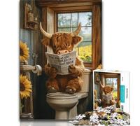 Puzzle Vache Sunflower Heights 1000 pièces pour Adultes et Adolescents, Jouet éducatif et éducatif, idéal comme Cadeau pour Toute la Famille 38x26cm