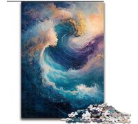 Puzzle Vagues 1000 pièces pour Adultes et Adolescents, Jeux Amusants, décoration Murale, Cadeaux d'anniversaire et de Noël Uniques (50x75cm)