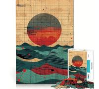Puzzle Vagues au crépuscule pour Adolescents, 1000 pièces, Jeu de logique mentale, Anti-Stress, découpe Ferme, Cadeau de Noël 38x52cm