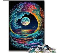 Puzzle Vagues colorées 1000 pièces pour Adultes et Adolescents, à partir de 14 Ans, décoration Murale, Cadeaux Uniques pour Anniversaire et Noël (50x75cm)