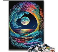 Puzzle Vagues colorées 2000 pièces pour Adolescents, Cadeau Anti-Stress, défi Difficile pour la décoration intérieure (14 Ans et Plus) (70x100cm)