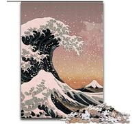 Puzzle Vagues de Style Japonais 1000 pièces pour Adolescents, Jeux éducatifs, décoration d'intérieur, Cadeau d'anniversaire, Art Mural (50x75cm)