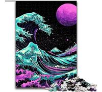 Puzzle Vagues de Style Japonais 1000 pièces pour Adolescents, Jeux éducatifs, décoration d'intérieur, Cadeau d'anniversaire, Art Mural (50x75cm)
