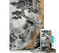 Puzzle Vagues en colère 1000 pièces Jeu de réflexion Stimulant Fixation Solide Pas de pièces Qui se détachent Défi cérébral interactif pour la Maison (38x26cm)