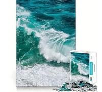 Puzzle Vagues Océaniques pour Adultes 1000 Pièces Jeu de Logique Fine, Détente et Loisirs, Bords Nets, Pièce d'art (38x52cm)