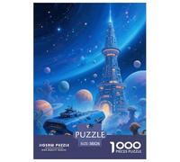 Puzzle Vaisseau Spatial 1000 Pièces en Carton pour Adultes Enfants Jeu De Détente Familial Puzzles Vaisseau Spatial Espace Extérieur Idée Cadeau Décoration Intérieure 38x26cm/1000pcs