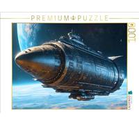 Puzzle · Vaisseau Spatial géant des nomades galactiques | Vaisseaux spatiaux et ovnis · 1000 pièces · Format assemblé 64 × 48 cm · CALVENDO Puzzle