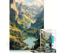 Puzzle Vale of The River Sanctuary Jeu de 1000 pièces pour stimuler Votre mémoire,découpage de Haute précision et activité créative Interactive pour la Maison (38x52cm)