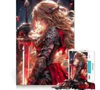 Puzzle Valkyrie Angel 1000 pièces Jeu de Concentration mentale Découpe de précision Bords Lisses Jeu de Construction de Liens significatifs (38x26cm)