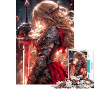Puzzle Valkyrie Angel 1000 pièces pour Adolescents Jeu Relaxant pour Adultes Cadeau Original pour Femmes Cadeau d'anniversaire ou de Noël (38x52cm)
