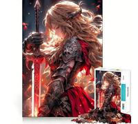 Puzzle Valkyrie Angel pour Adultes,1000 pièces,Jeu de mémoire et de réflexion,découpe Fine,Finitions Haut de Gamme,Un Moyen captivant de Passer Le Temps (50x75cm)