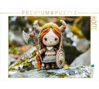 Puzzle · Valkyrie avec Hache et Bouclier | Valkyrie viking crochetée avec hache et épée · 1000 pièces · Format assemblé 64 × 48 cm · CALVENDO Puzzle